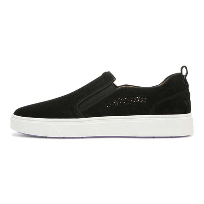 Kimmie Perf Slip-On Sneaker - Black Suede