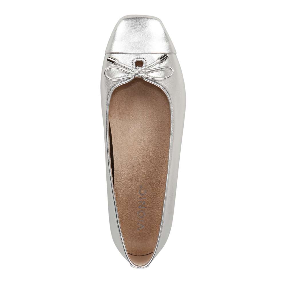 Klara Flat - Silver Leather