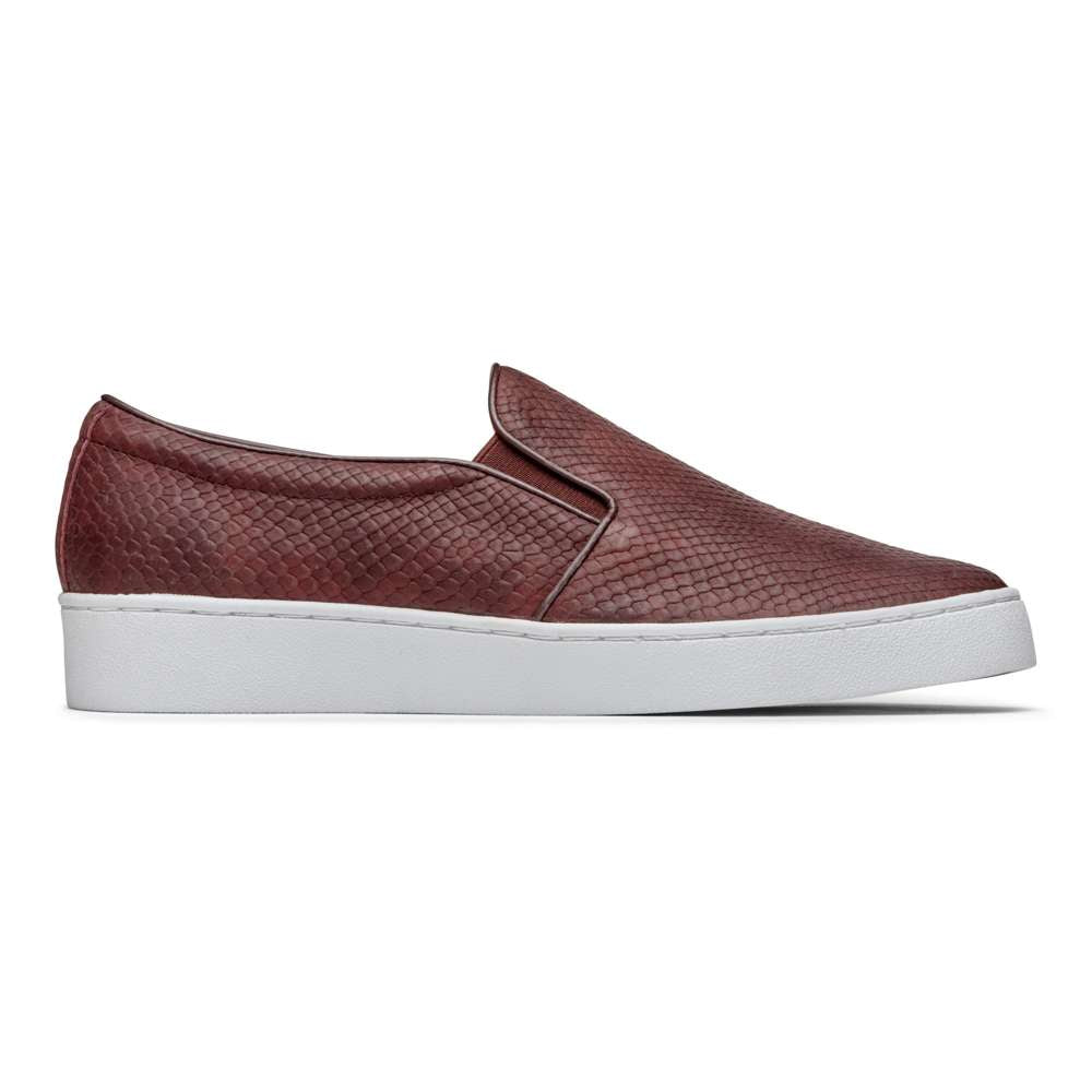 Midi Snake Slip-On - Merlot Snake