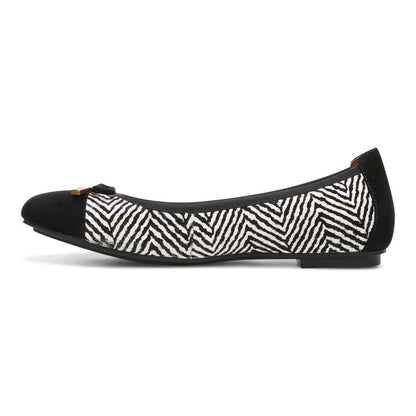 Minna Ballet Flat - Black/White