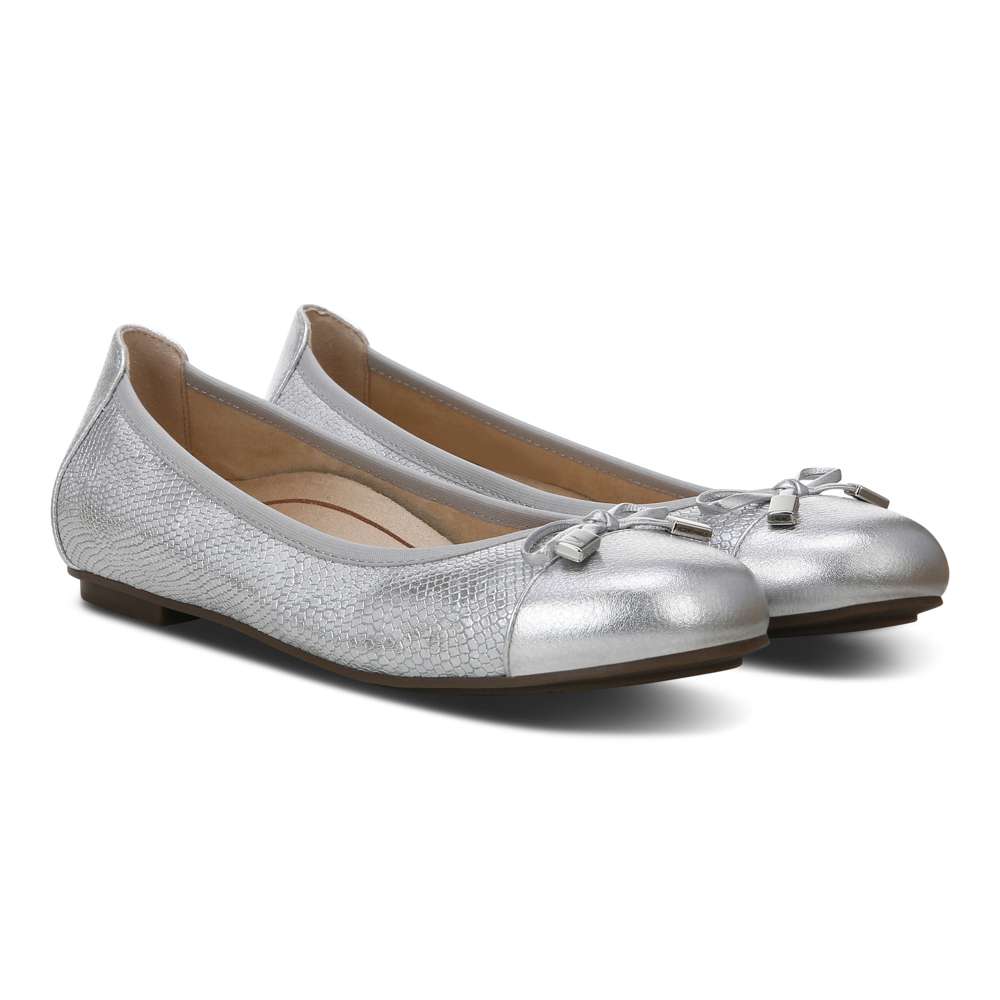 Minna Ballet Flat - Silver Snake