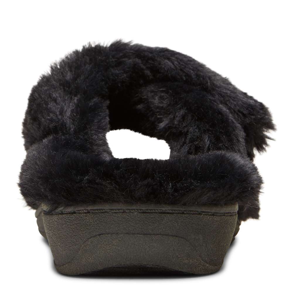Relax Plush Slipper - Black