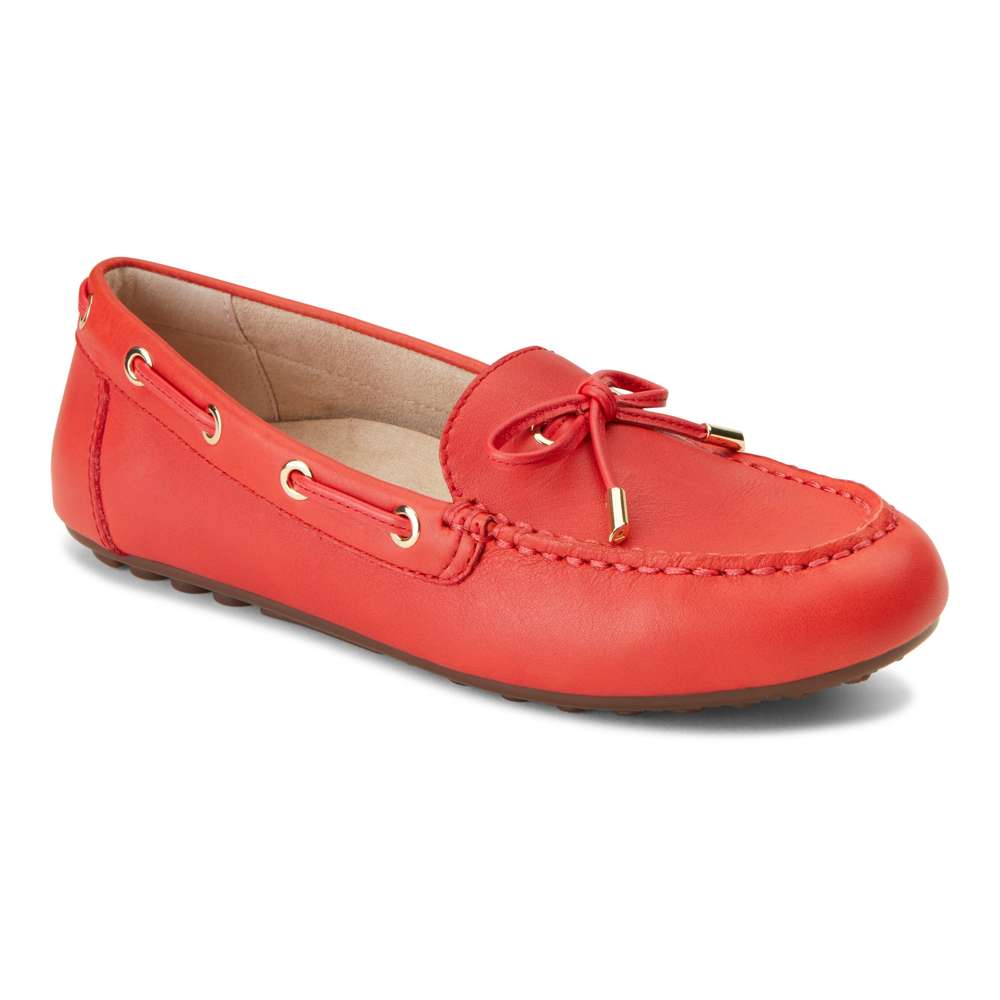 Virginia Leather Moccasin - Cherry