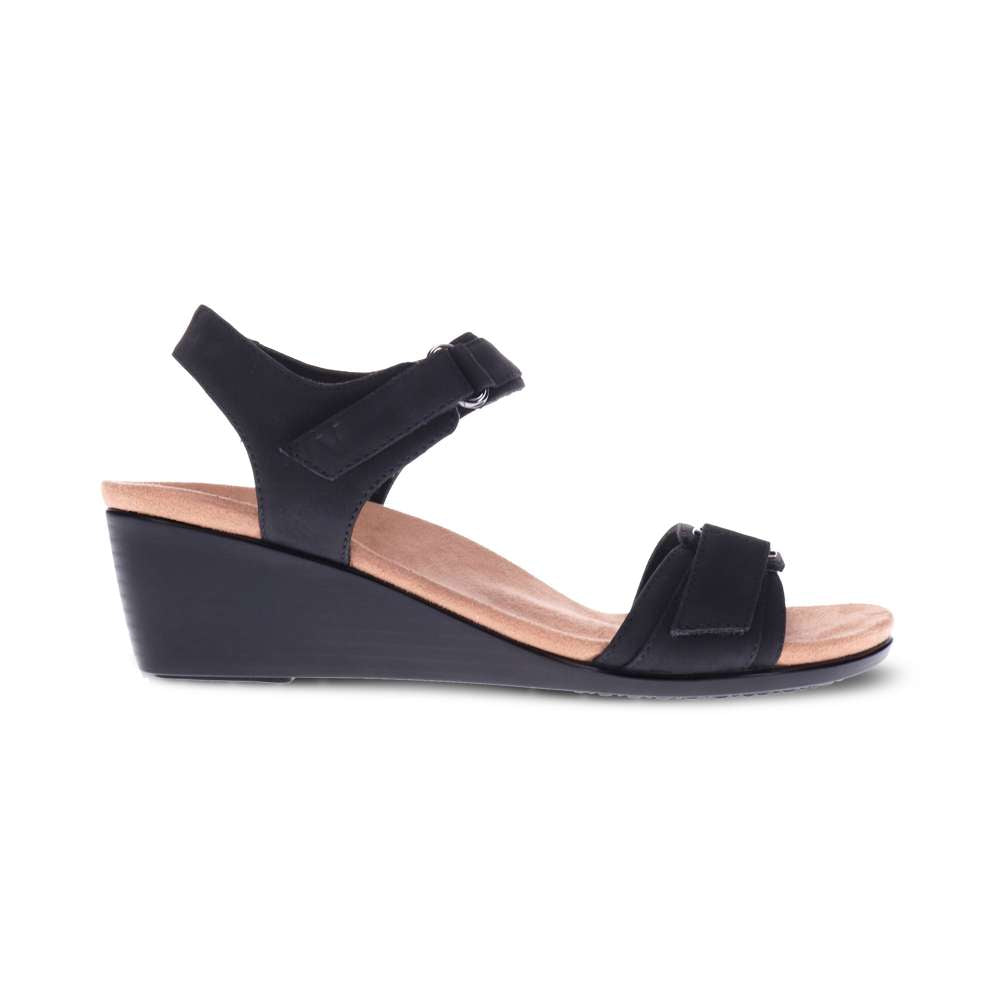 Adelaide Wedge Sandal - Black