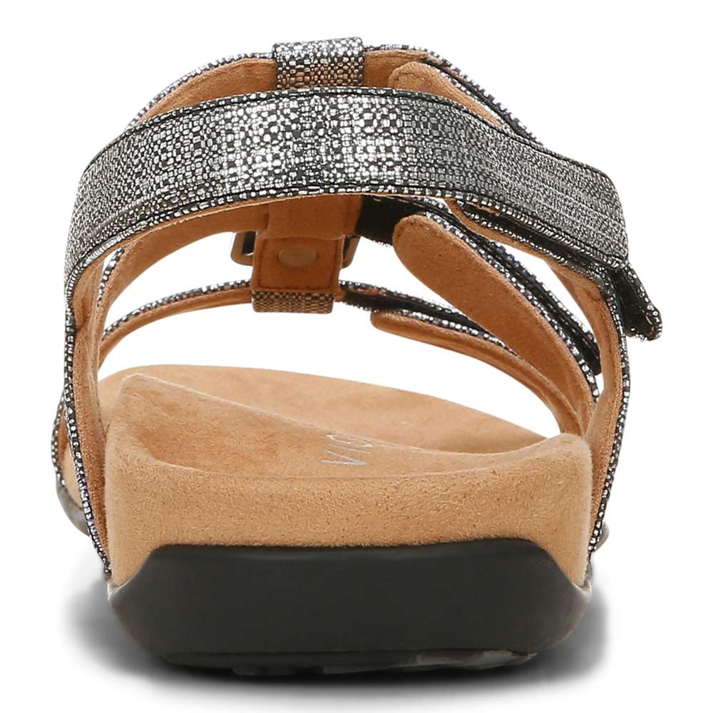 Amber Adjustable Sandal - Black Metallic