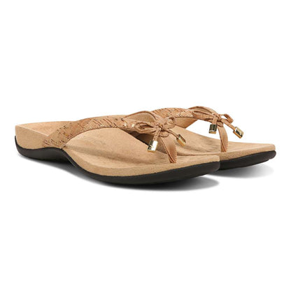 Bella Toe Post Sandal - Gold Cork