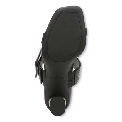 Brookell Heeled Sandal - Black Leather