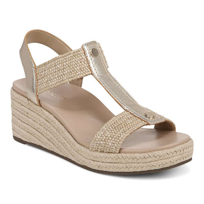 Calera Wedge - Gold Leather