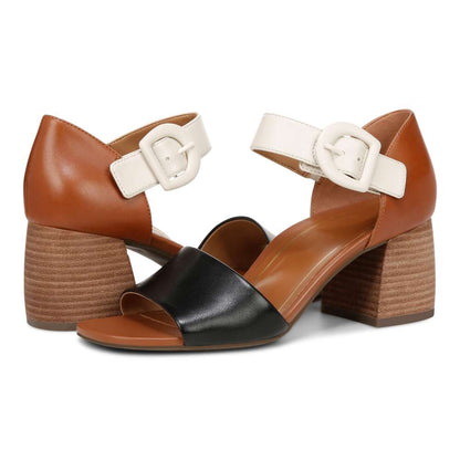 Chardonnay Heeled Sandal - Tan/Black/Cream