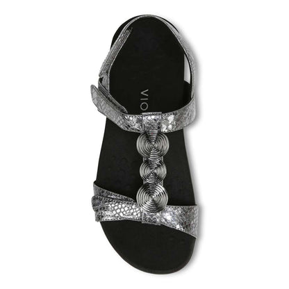 Farra Adjustable Sandal - Charcoal Snake