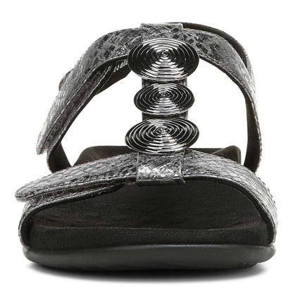 Farra Adjustable Sandal - Charcoal Snake