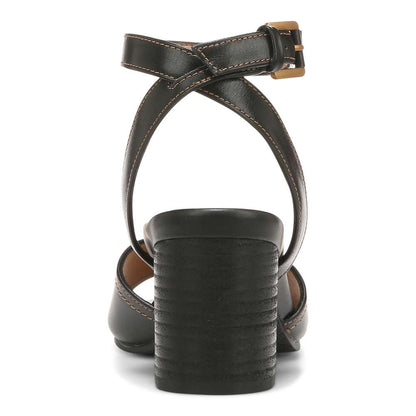 Isadora Heeled Sandal - Black Leather