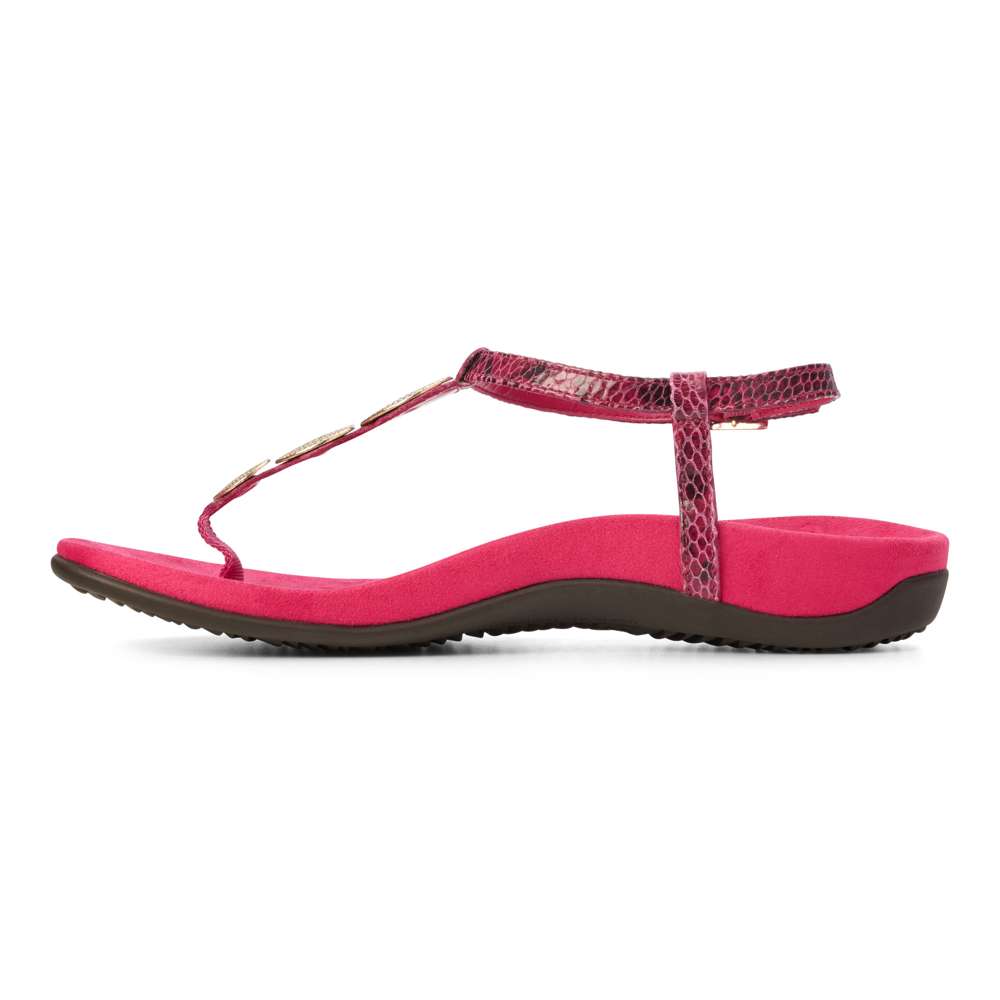 Lizbeth Sandal - Raspberry Snake