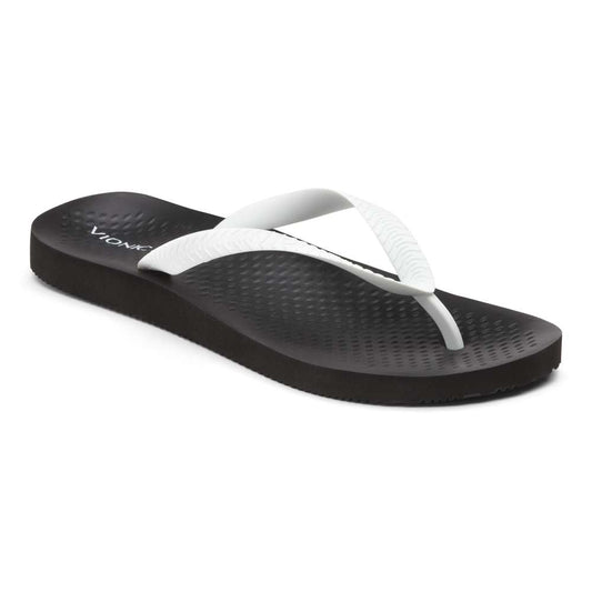 Beach Manly Toe Post Sandal - Black/White