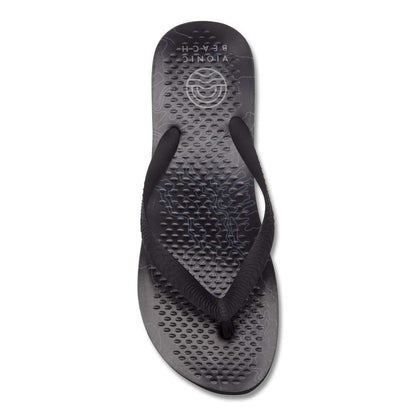 Beach Manly Toe Post Sandal - Black Map