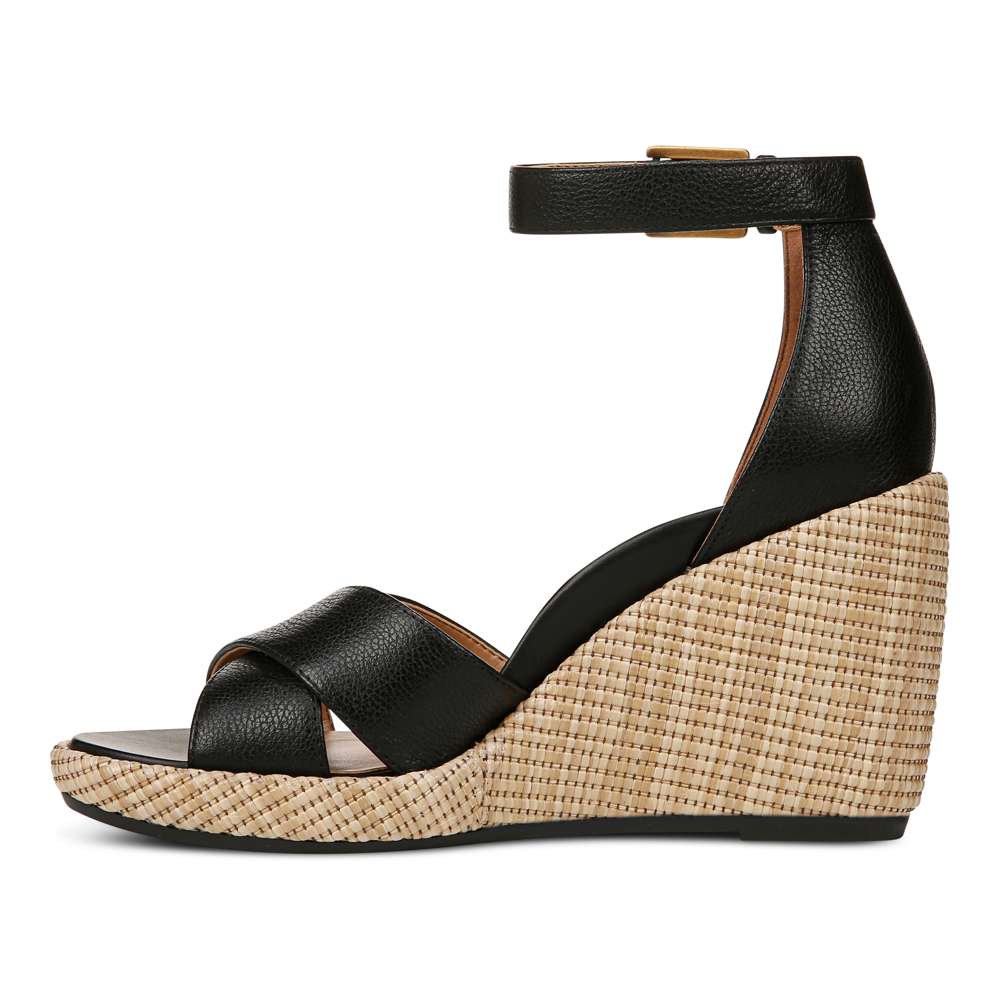 Marina Wedge Sandal - Black