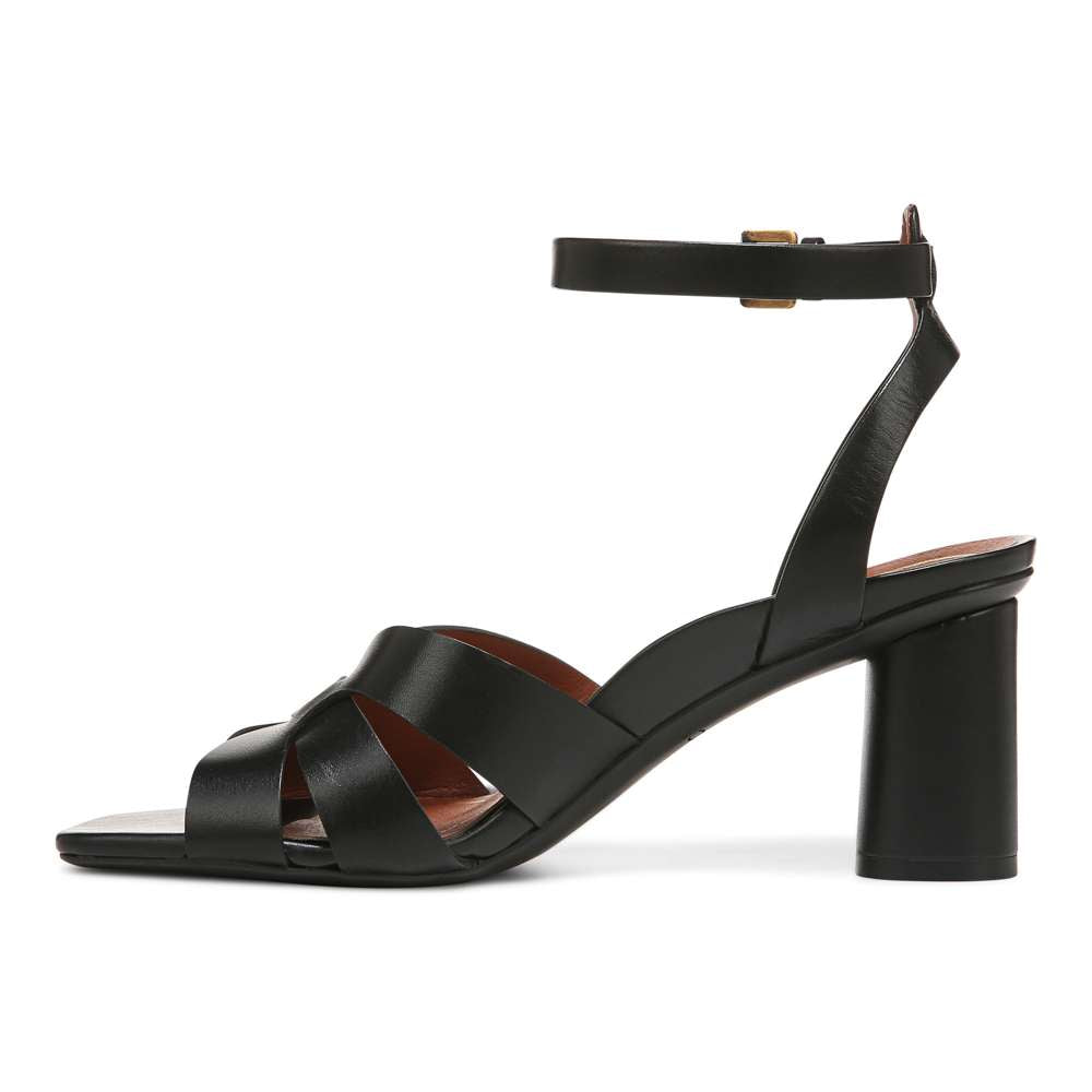 Marrin Heeled Sandal - Black Leather