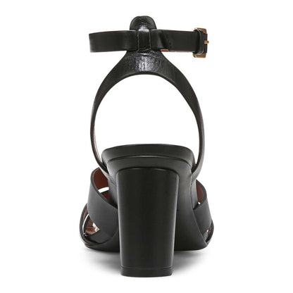 Marrin Heeled Sandal - Black Leather