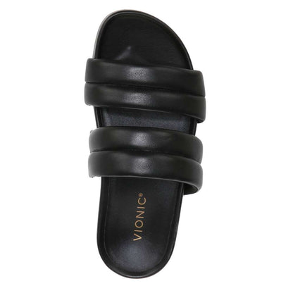 Mayla Slide Sandal - Black Nappa