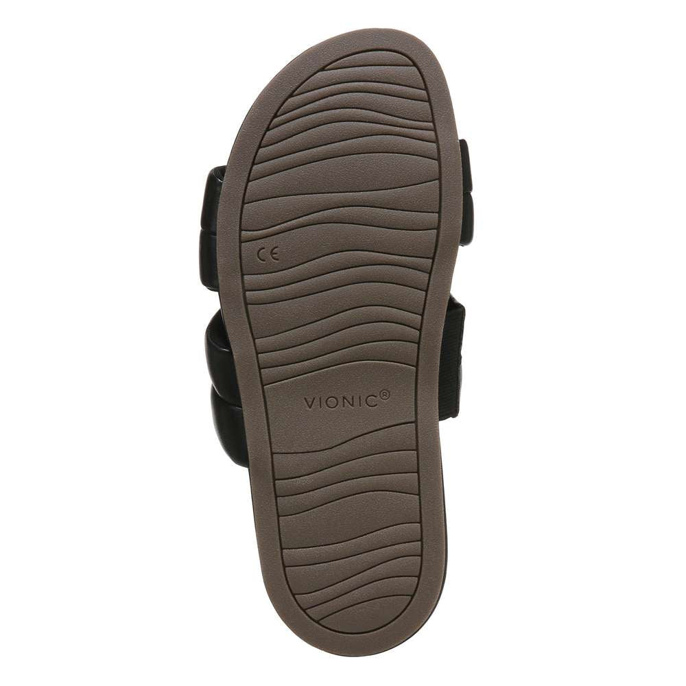 Mayla Slide Sandal - Black Nappa