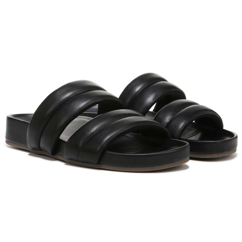 Mayla Slide Sandal - Black Nappa