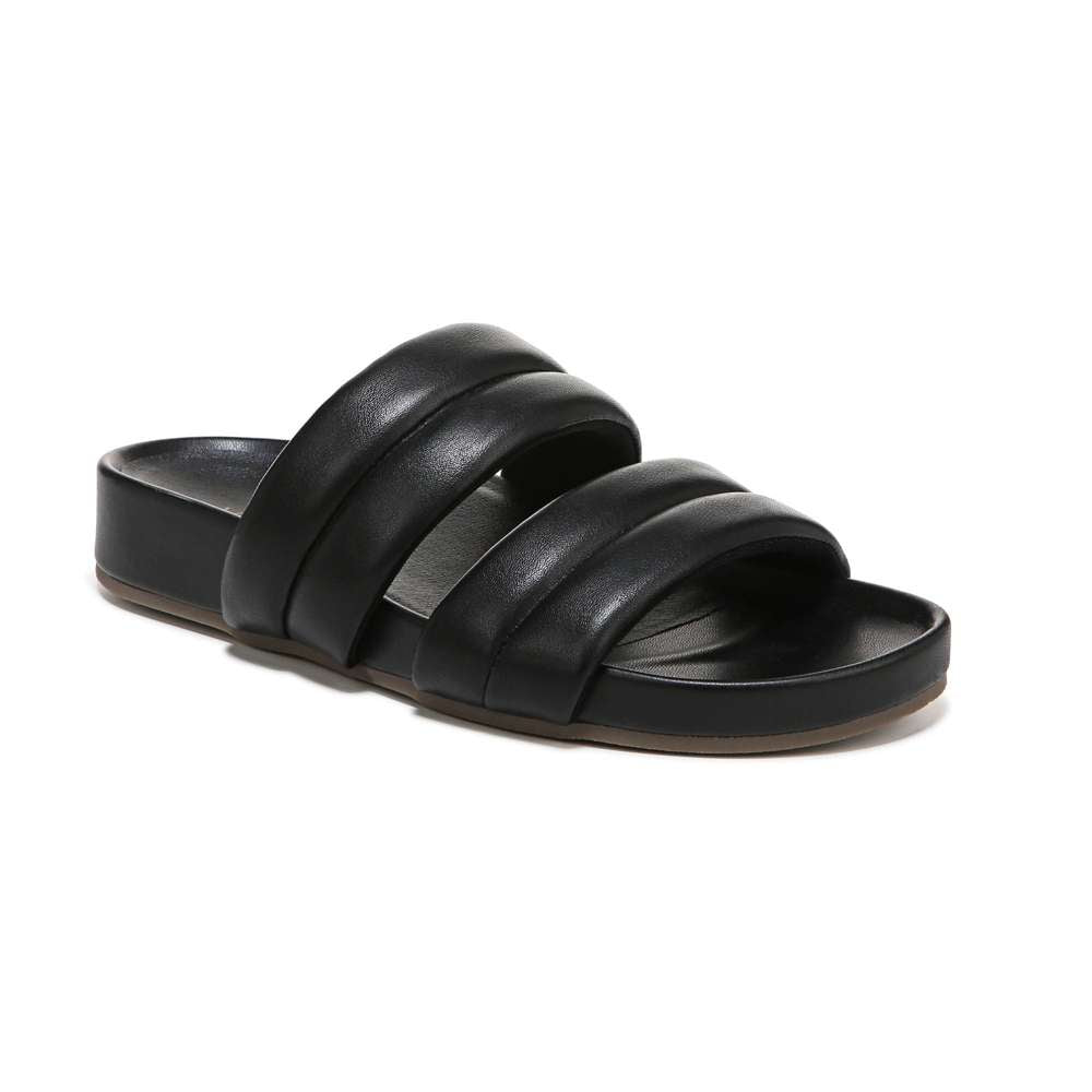 Mayla Slide Sandal - Black Nappa