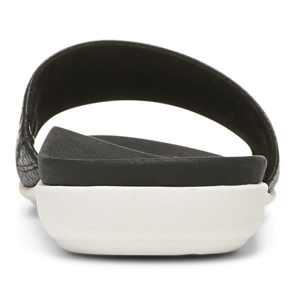 Val Slide Sandal - Black Tumble