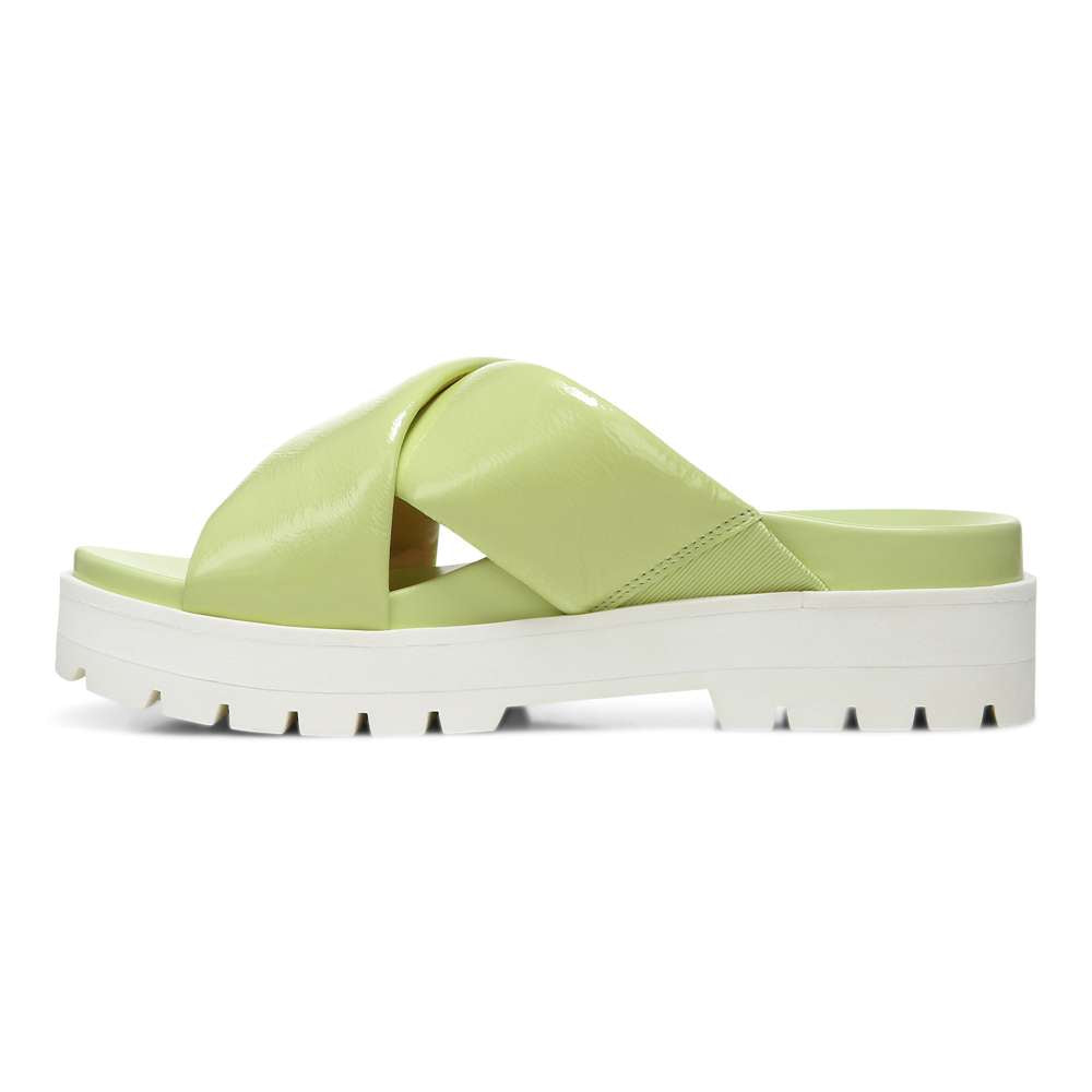 Vesta Flatform Lug Sandal - Pale Lime