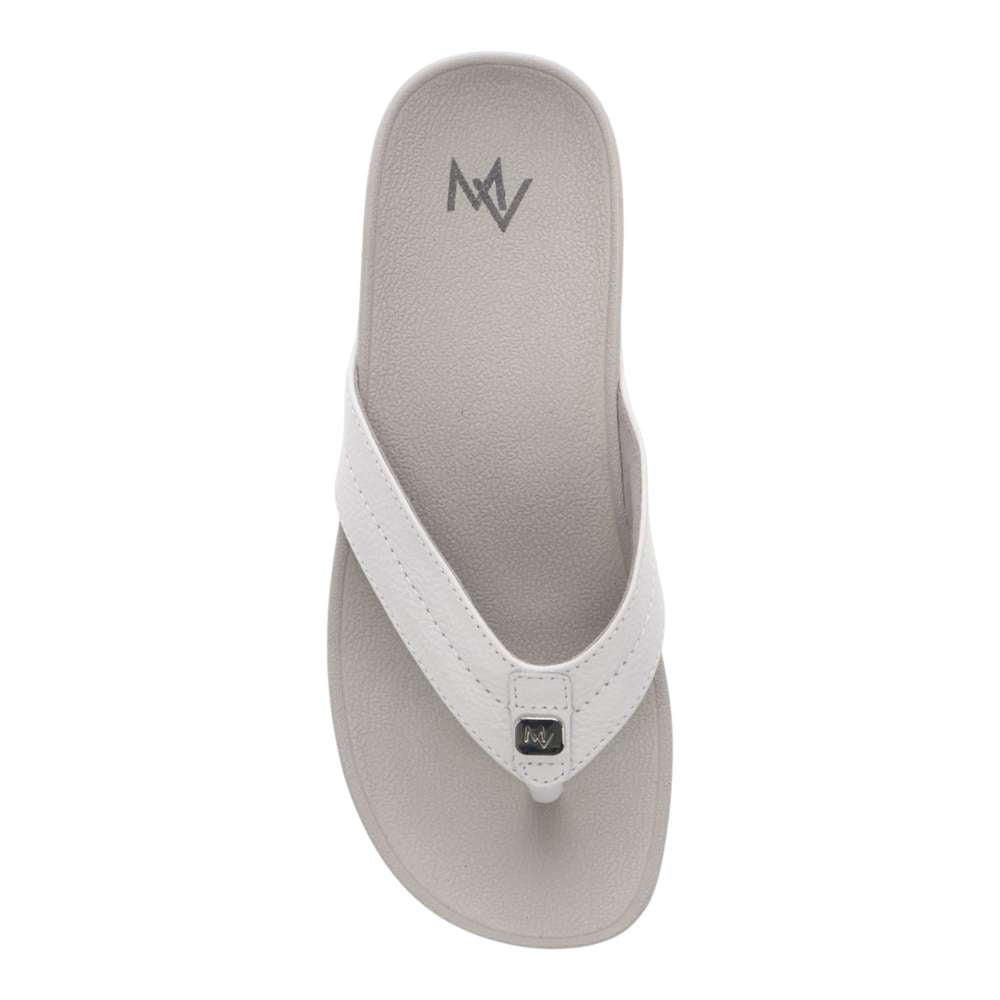 Allora Smooth Toe Post Sandal - White