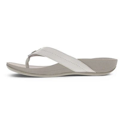 Allora Smooth Toe Post Sandal - White